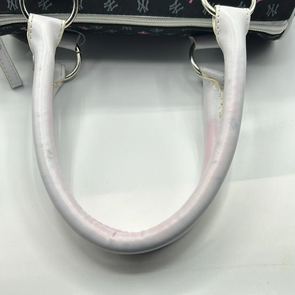 Black & Pink Logo Satchel Bag